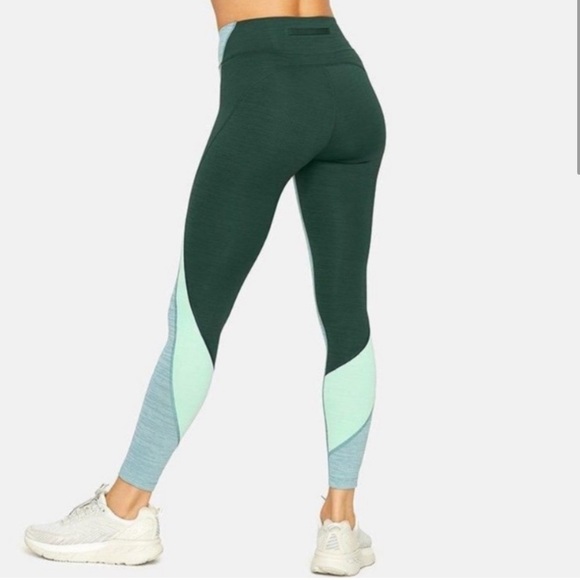 Outdoor Voices Pants - Outdoor Voices TechSweat 7/8 Zoom Leggings Sz M Evergreen/Sage/Slate Colorblock